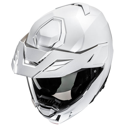 HJC i80 Solid in White - top three-quarter view
