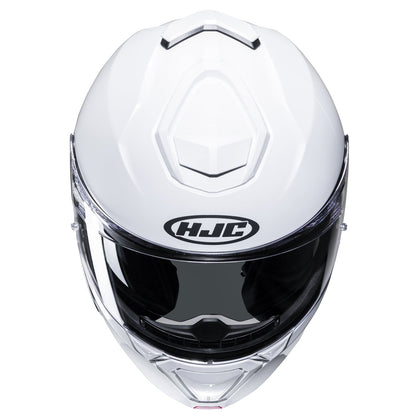 HJC i91 White modular helmet front view