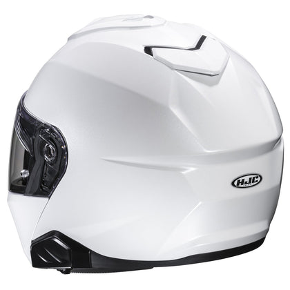 HJC i91 White modular helmet rear view