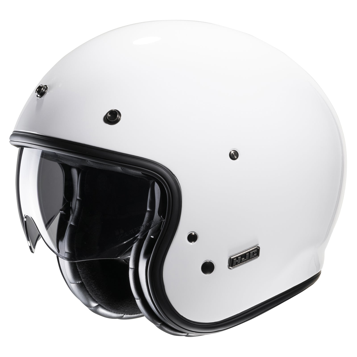 HJC V31 Helmet Solid, White, front three-quarter view