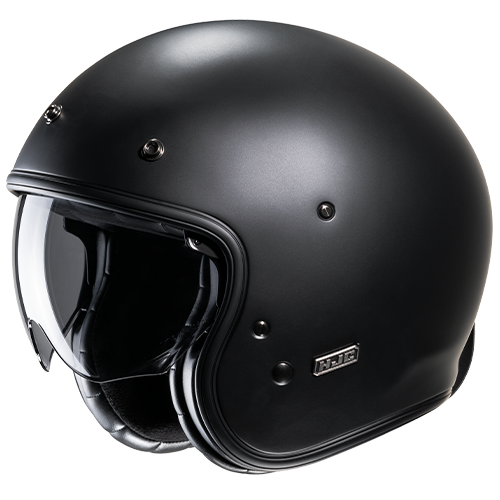 HJC V31 Helmet Solid, Matte Black, front three-quarter view