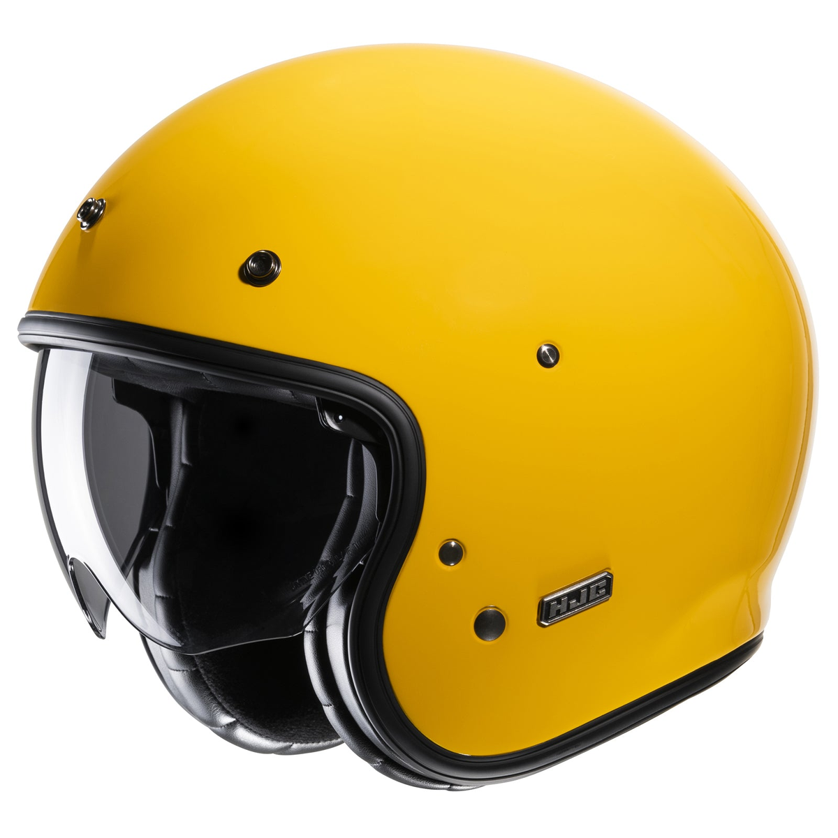 HJC V31 Helmet Solid, Yellow, front three-quarter view