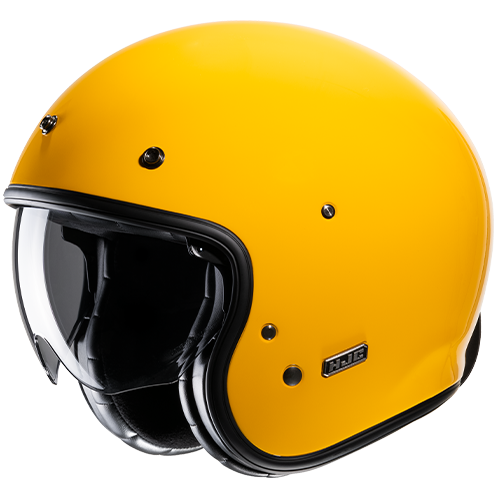 HJC V31 Helmet Solid, Yellow, front three-quarter view