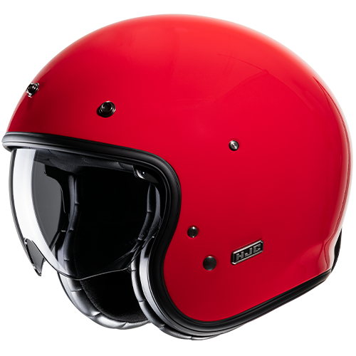 HJC V31 Helmet Solid, Red, front three-quarter view