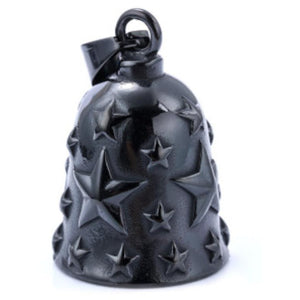 Motorcycle Bell - Black Stars