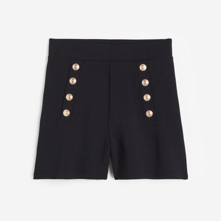 Button Front Shorts