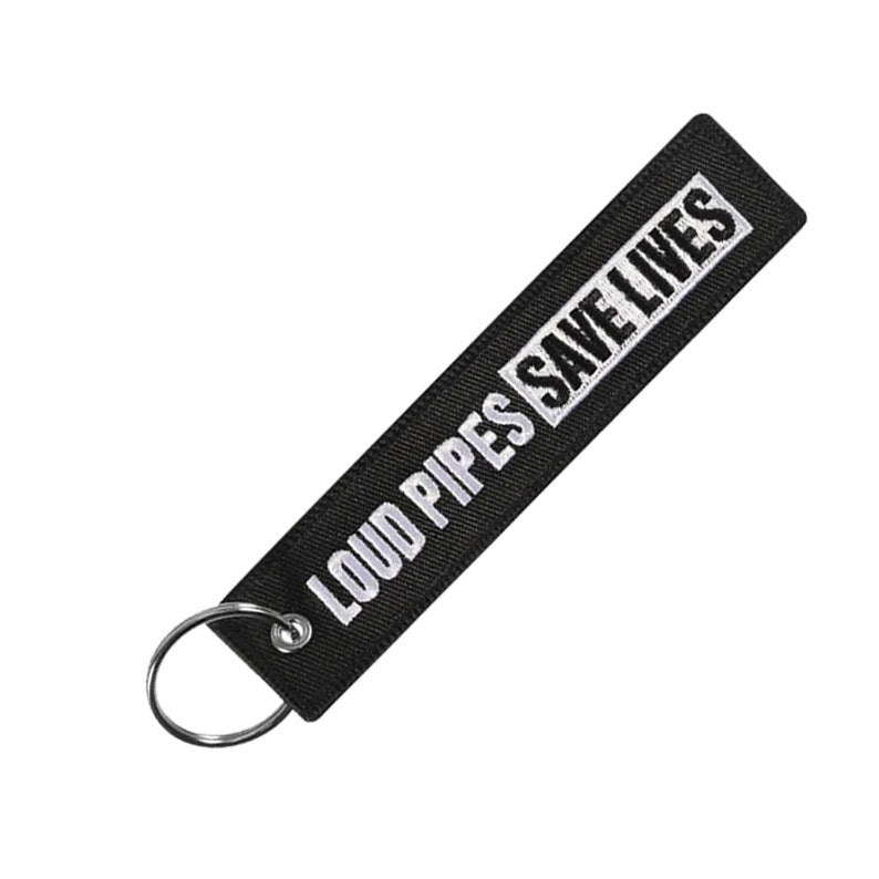 Motorcycle Key Chain - Loud Pipes Save Lives: Dimensions: 4
