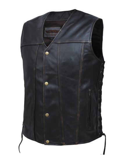 Men's Colorado Cowhide Vest: Leather
Imported
Polyester lining
Button closure
Hand Wash Only