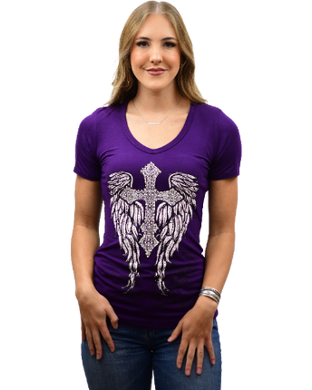 Women's Warrior Angel Purple Shirt