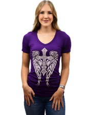 Women's Warrior Angel Purple Shirt