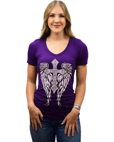 Women's Warrior Angel Purple Shirt
