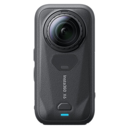 Insta360 X6 Pro Motorcycle Bundle, black camera, rear lens view