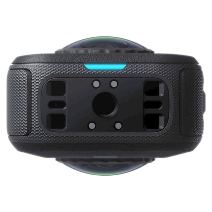Insta360 X6 Pro Motorcycle Bundle, black camera, bottom mounting interface