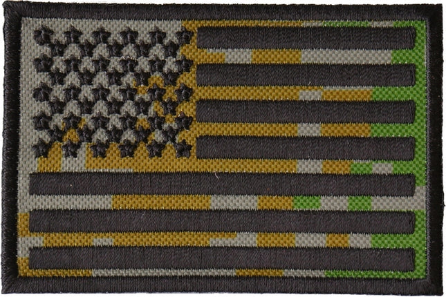 US Flag Camo Patch 3x2