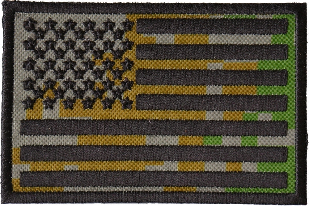 US Flag Camo Patch 3x2