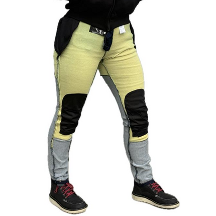 Inside-out view showing Kevlar reinforcement in the women’s motorcycle jeggings