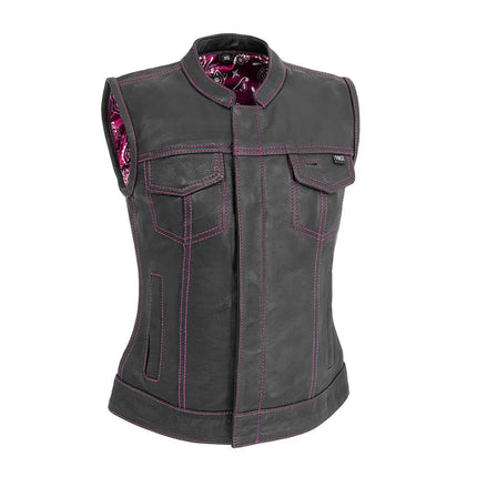 Women's Pink Stitch Cowhide Club Vest