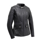 Women's Jewel Leather Jacket: The Jewel is both simplistic and has great details at the same time
