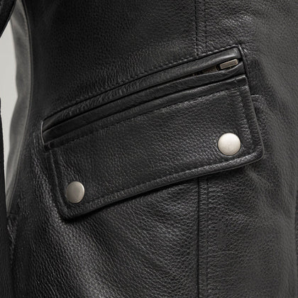 Women's Jewel Leather Jacket: The Jewel is both simplistic and has great details at the same time