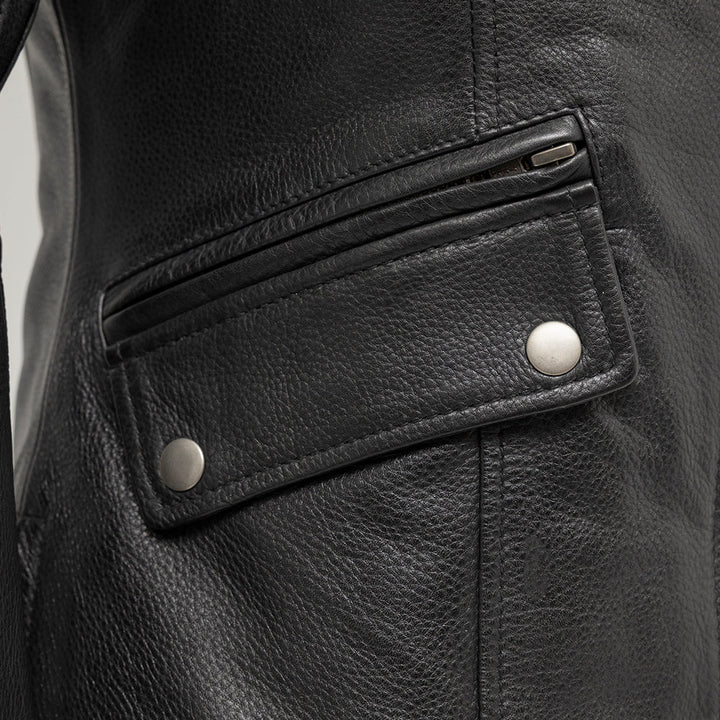 Women's Jewel Leather Jacket: The Jewel is both simplistic and has great details at the same time