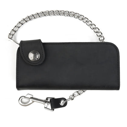 USA-Made Indian Side Snap Chain Wallet