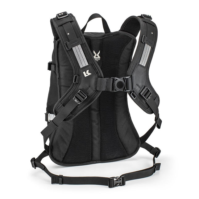 Kriega R20 Backpack in Black, rear harness view