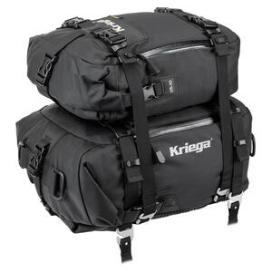 Kriega US 10 Drypack mounted in a modular luggage stack