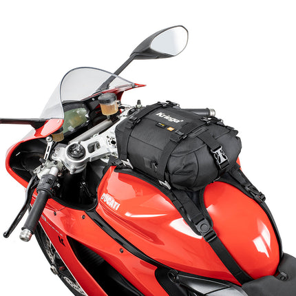Kriega US-5 Drypack mounted as a tank bag with the separately sold converter