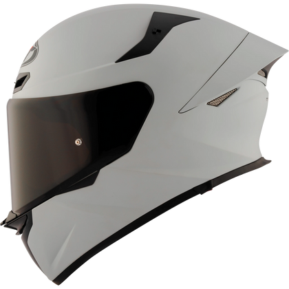 KYT TT-Revo solid full face helmet in ASP Gray, left side view