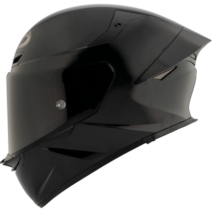 KYT TT-Revo solid full face helmet in Gloss Black, left side view