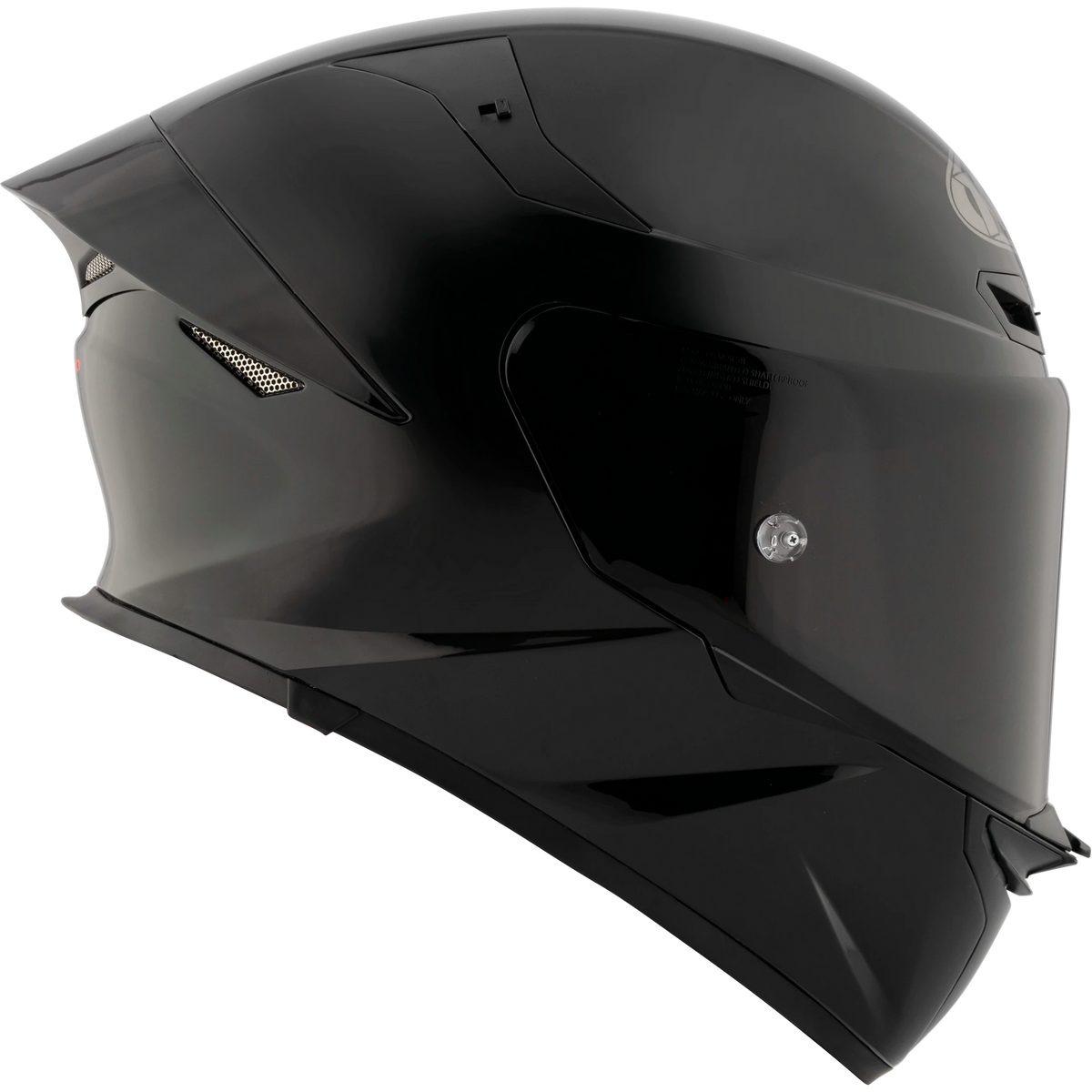 KYT TT-Revo solid full face helmet in Gloss Black, right side view