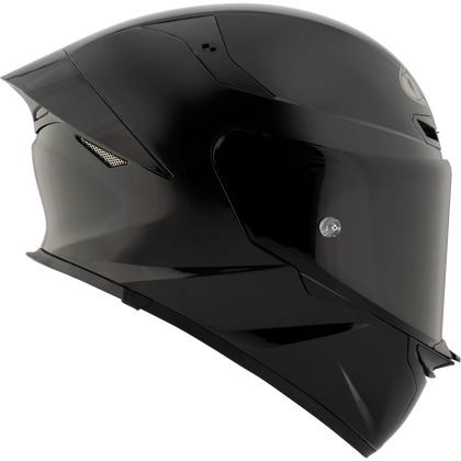KYT TT-Revo solid full face helmet in Gloss Black, right side view