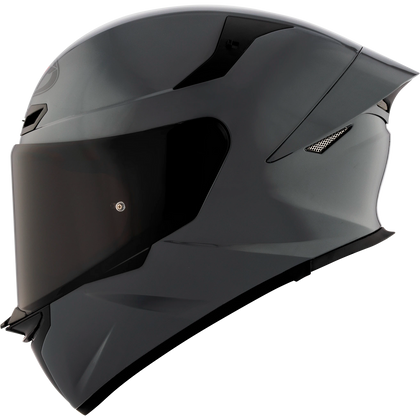 KYT TT-Revo solid full face helmet in Gloss Gray, left side view