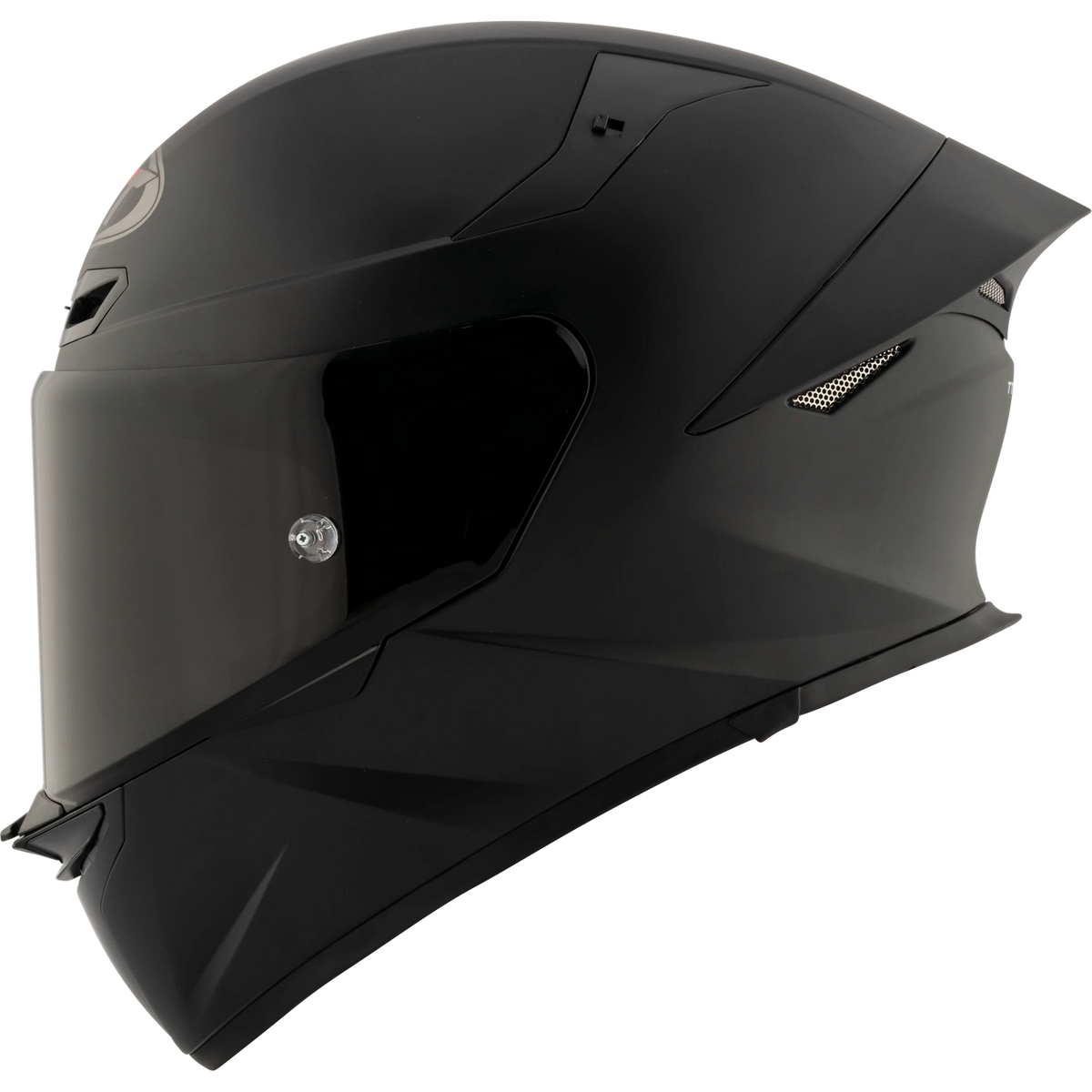 KYT TT-Revo solid full face helmet in Matte Black, left side view
