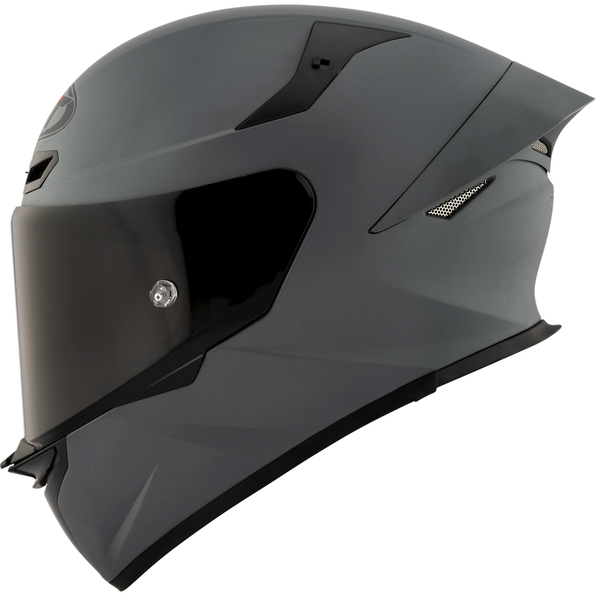 KYT TT-Revo solid full face helmet in Matte Gray, left side view