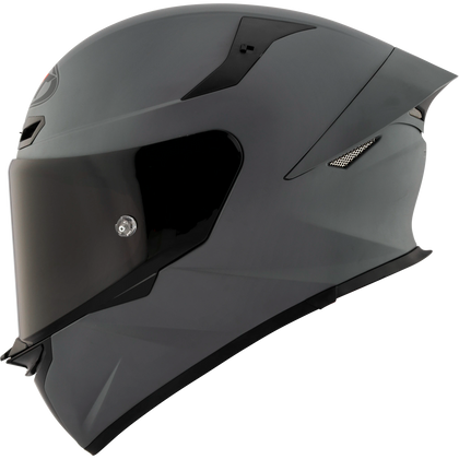 KYT TT-Revo solid full face helmet in Matte Gray, left side view