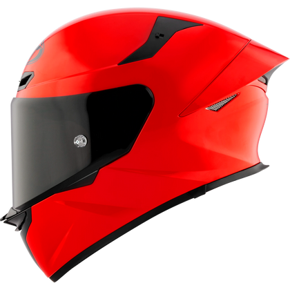 KYT TT-Revo solid full face helmet in Red, left side view