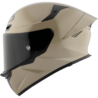 KYT TT-Revo solid full face helmet in Sand, left side view
