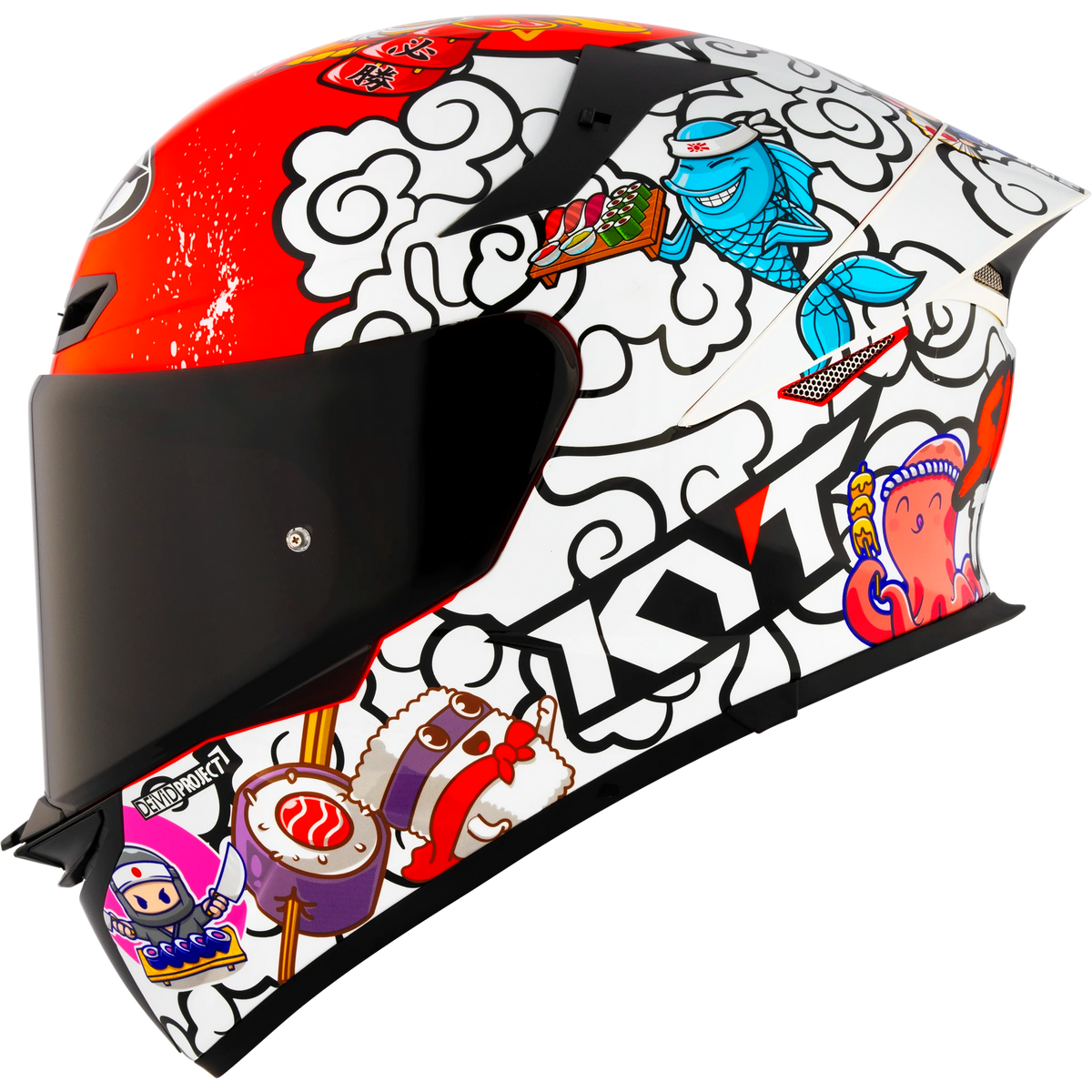 KYT TT-REVO Special Editions Sushi Time helmet, left side view