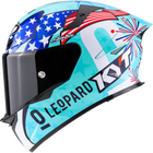 KYT TT-REVO Special Editions Leopard Americas Replica helmet, left side view