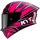 KYT TT-REVO Special Editions Hyper Pink helmet, left side view