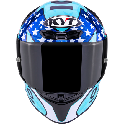 KYT TT-REVO Special Editions Leopard Americas Replica helmet, front view