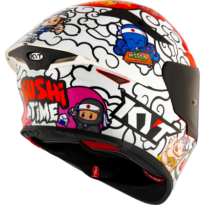 KYT TT-REVO Special Editions Sushi Time helmet, rear right quarter view