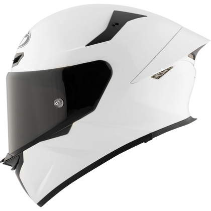 KYT TT-Revo solid full face helmet in White, left side view