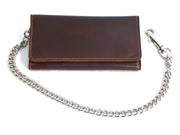 USA-Made CP339 Premium Credit Card Tri-Fold Wallet with Chain