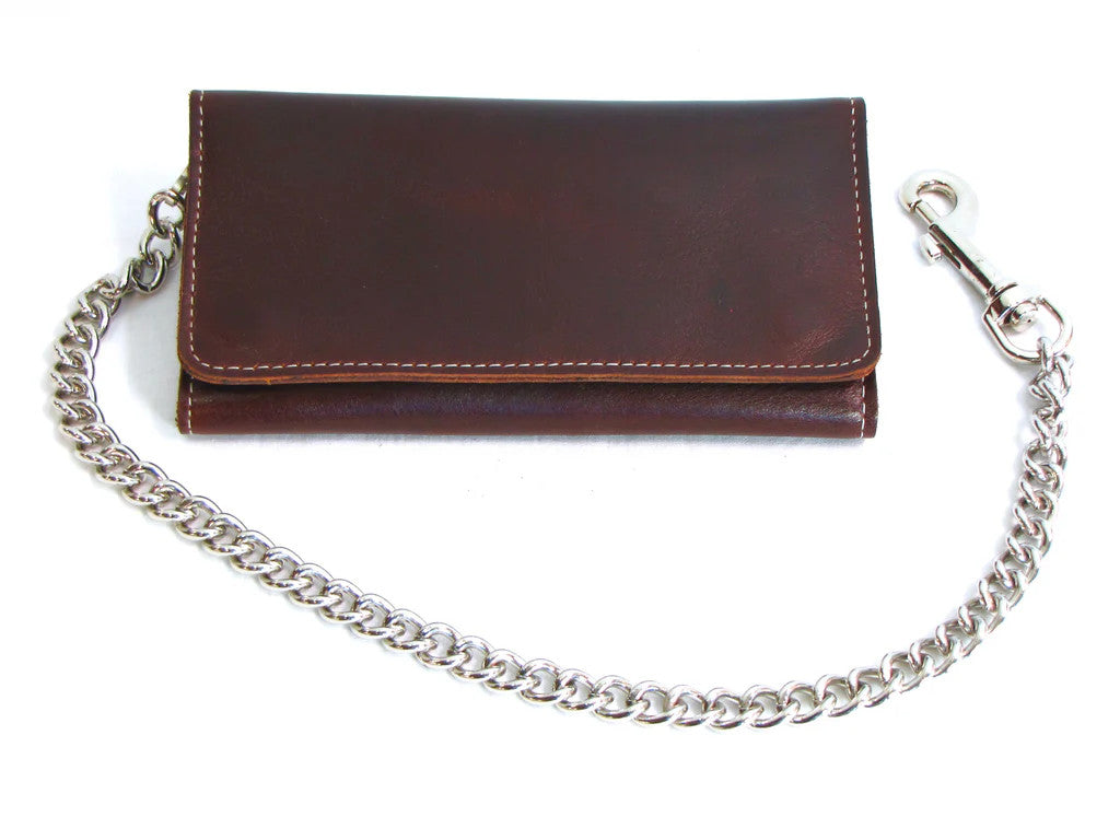 USA-Made CP339 Premium Credit Card Tri-Fold Wallet with Chain