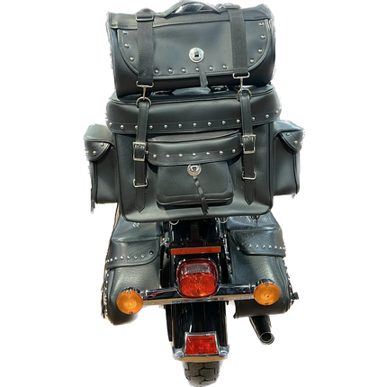 Big MC Sissy Bar Bag With Studs PVC B2