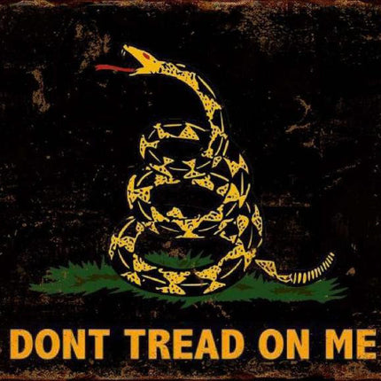 Tin - Black Background Don't Tread On Me