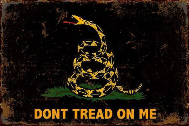 Tin - Black Background Don't Tread On Me