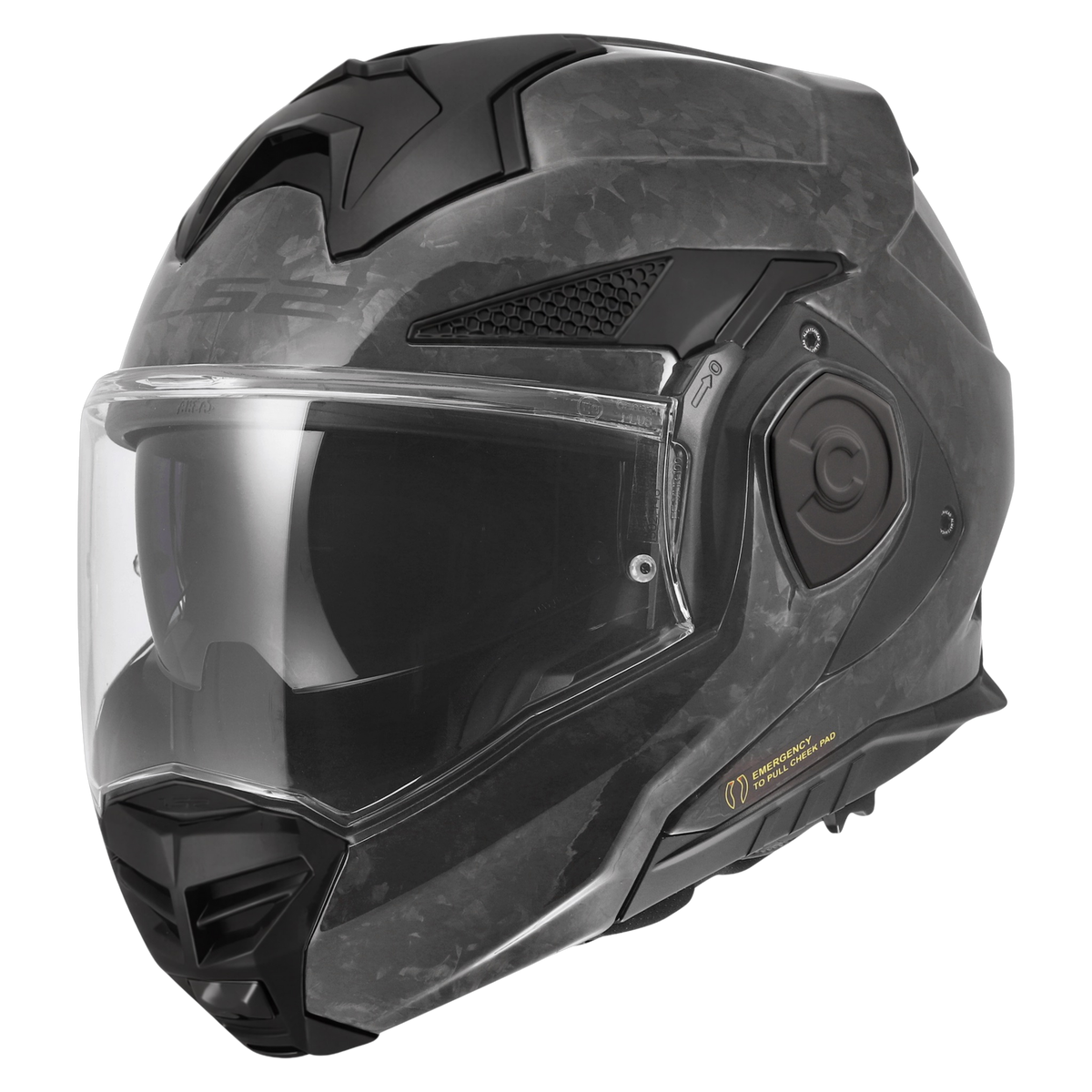 LS2 Advant X Carbon Full Forged modular helmet front view